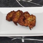 Zucchini and feta cheese buñuelos
