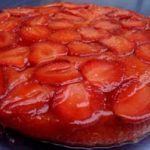 Upside Down Strawberry Riesling Cake